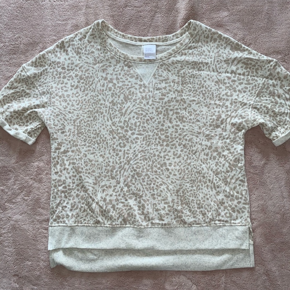 Beige Cheetah Print T-Shirt